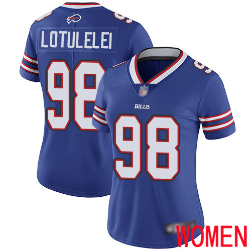 Women Buffalo Bills #98 Star Lotulelei Royal Blue Team Color Vapor Untouchable Limited Player NFL Jersey->women nfl jersey->Women Jersey